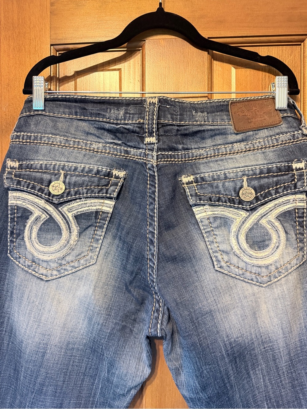 Big Star Women's Blue Faded Flare Jeans - Picture 2 of 5